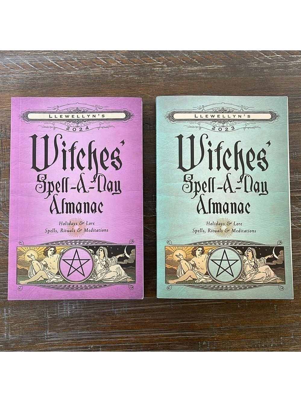 NEW 2 Book Set Llewellyn's Witches Spell-A-day Almanac 2023 & 2024